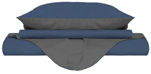 Copripiumino con Sacco e Federe Doubleface Avio/Fumo Matrimoniale