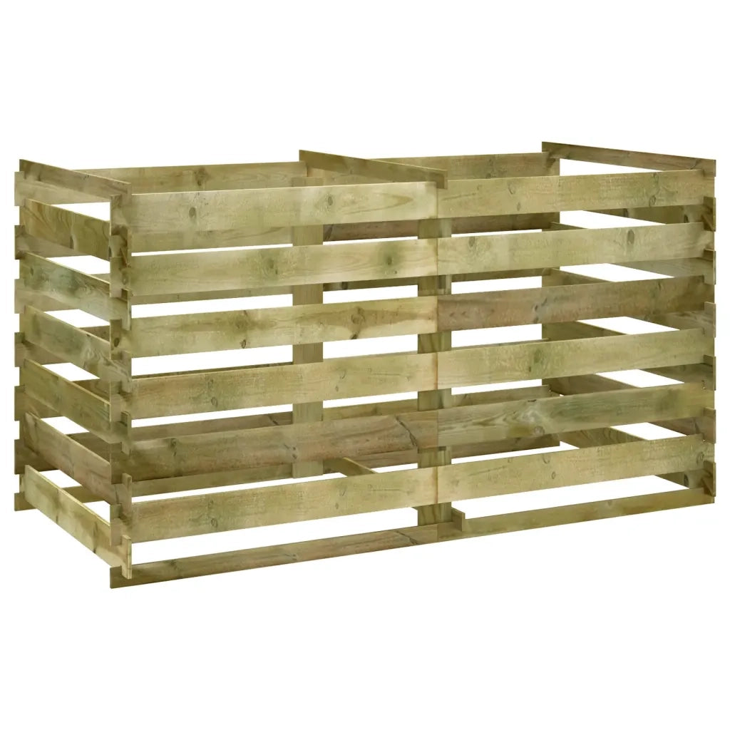 Compostiera a Stecche Pino Impregnato 160x80x58 cm