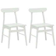 Sedia da pranzo 2 pz | Sedie da cucina Bianco 43 x 44,5 x 77 cm