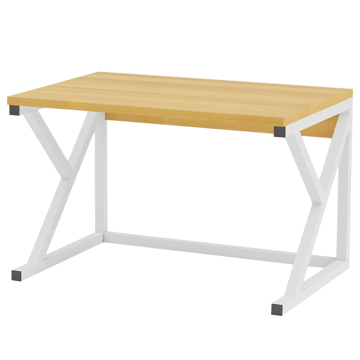 Scaffale da Scrivania Multiuso 2 Ripiani 54x35x35 cm per Stampante Ufficio in MDF Legno e Bianco