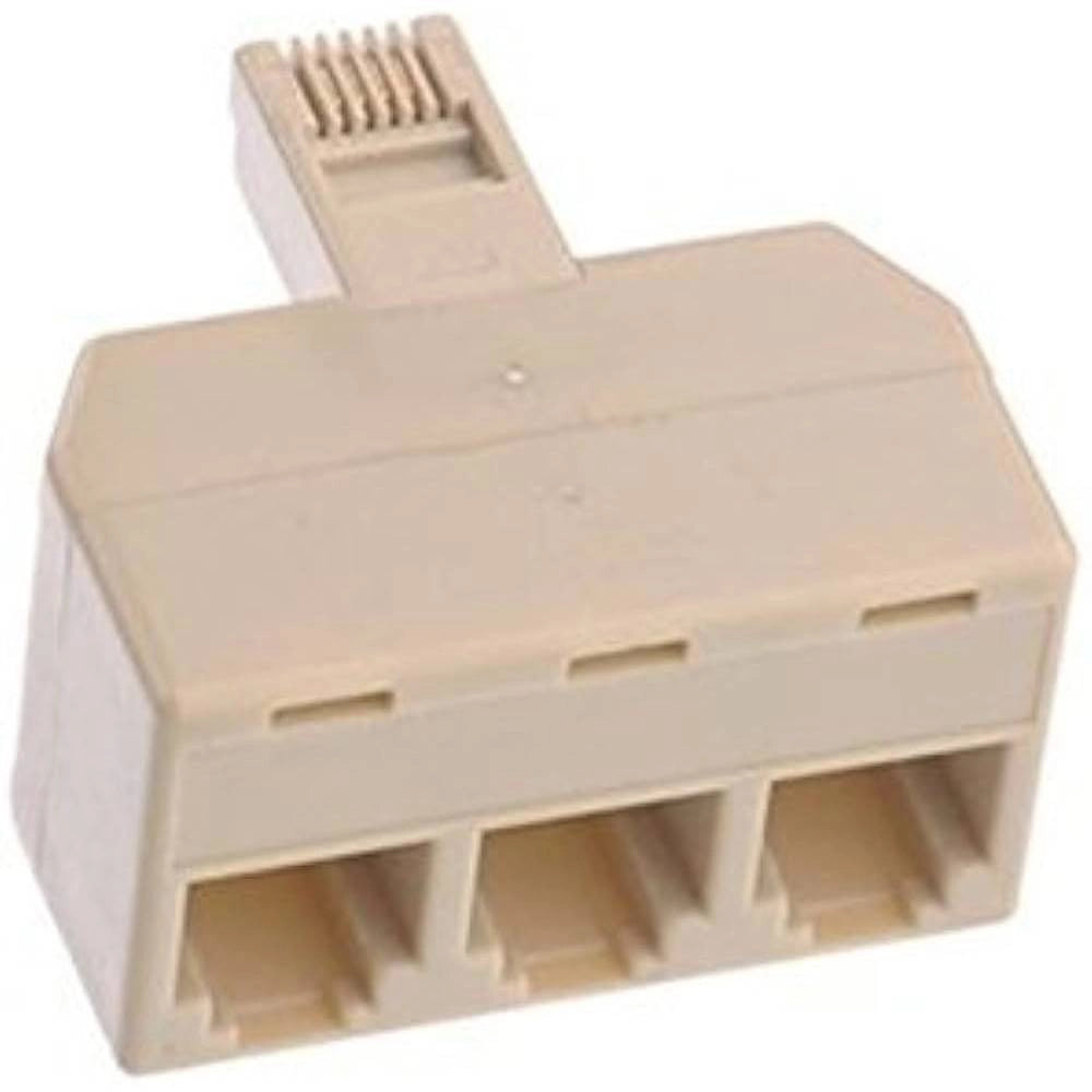 Trade Shop - Splitter Sdoppiatore Telefonico Adattatore 3 Uscite Femmina Plug Rj-11 -
