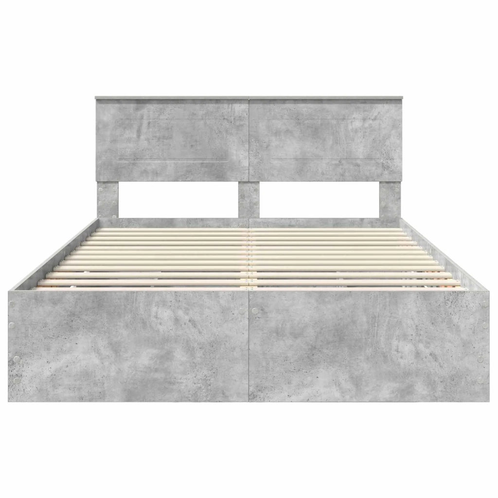Struttura del letto con cassetto Grigio cemento 160 x 200 cm 3407966