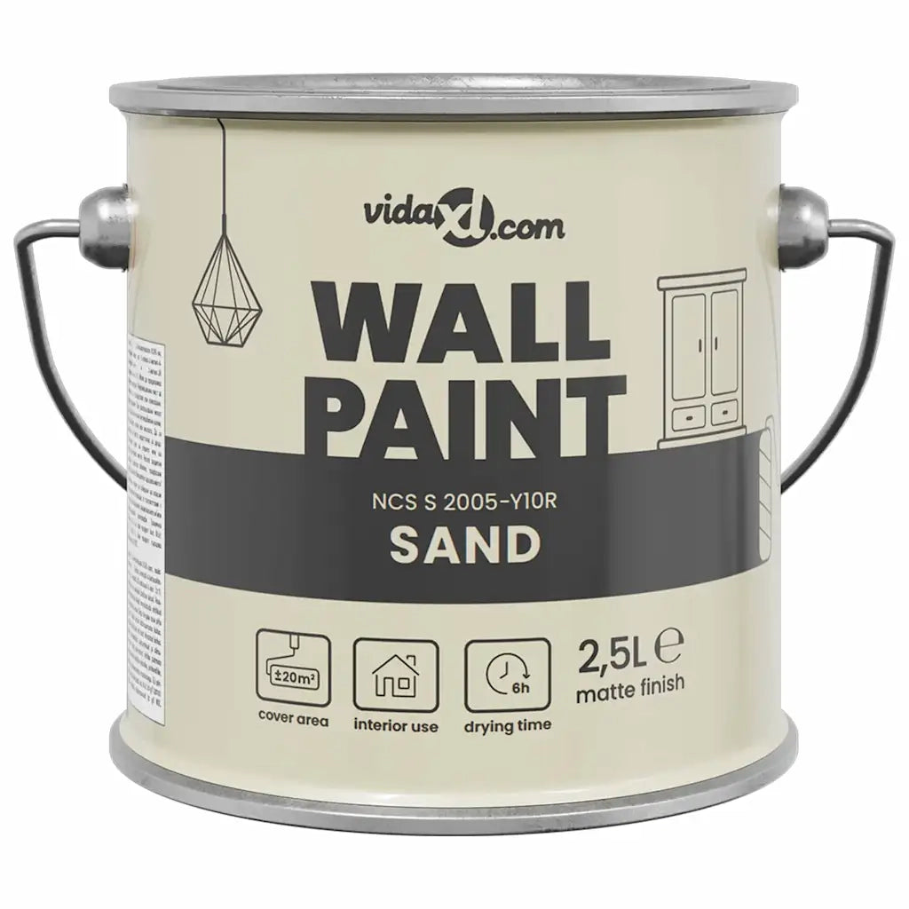vidaXL Pittura murale Sabbia 16.5 x 16.5 x 15.9 cm