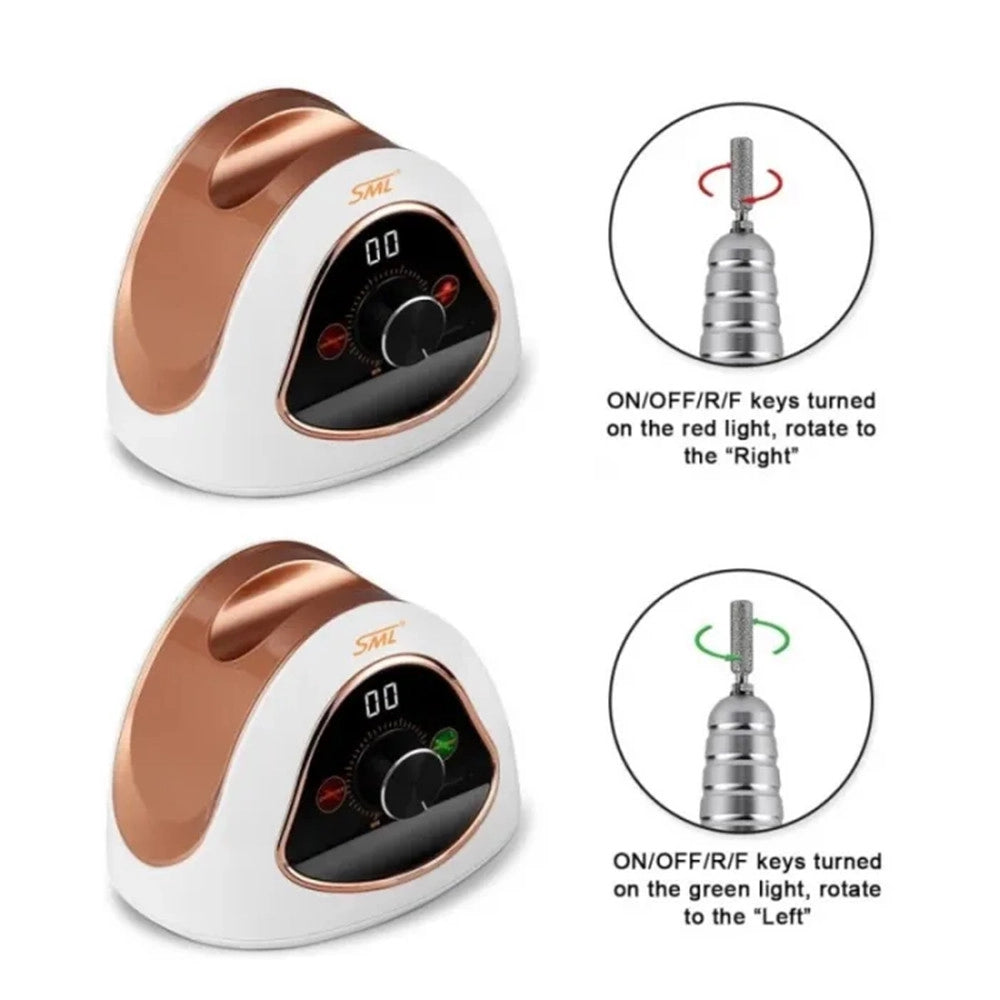 Trade Shop - Fresa Professionale Per Unghie M15 Manicure Pedicure 45000 Giri/min 65w Display Led -