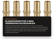 Connettore a 2 vie per tubi di 12 mm - alta qualità - migliorata efficienza lavorativa - set di 5 pezzi - connettori per tubi di 12 mm
