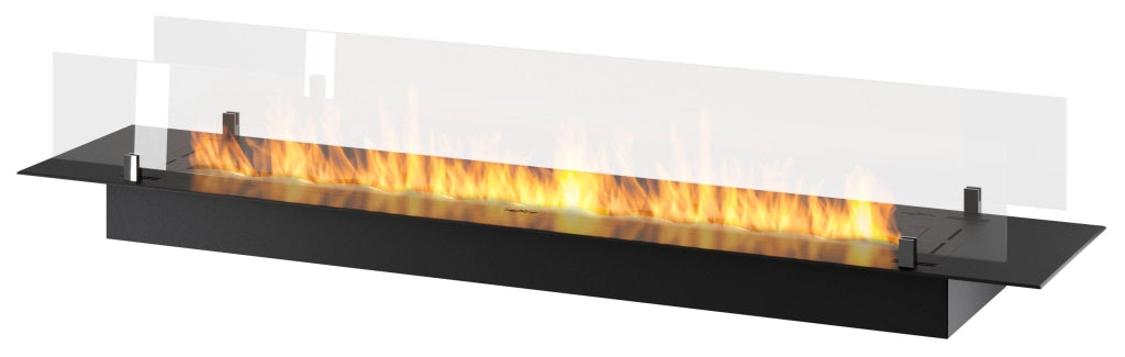 Bruciatore a Bioetanolo da Incasso 150x32x15 cm Insert Slim 1500 Nero con Vetro