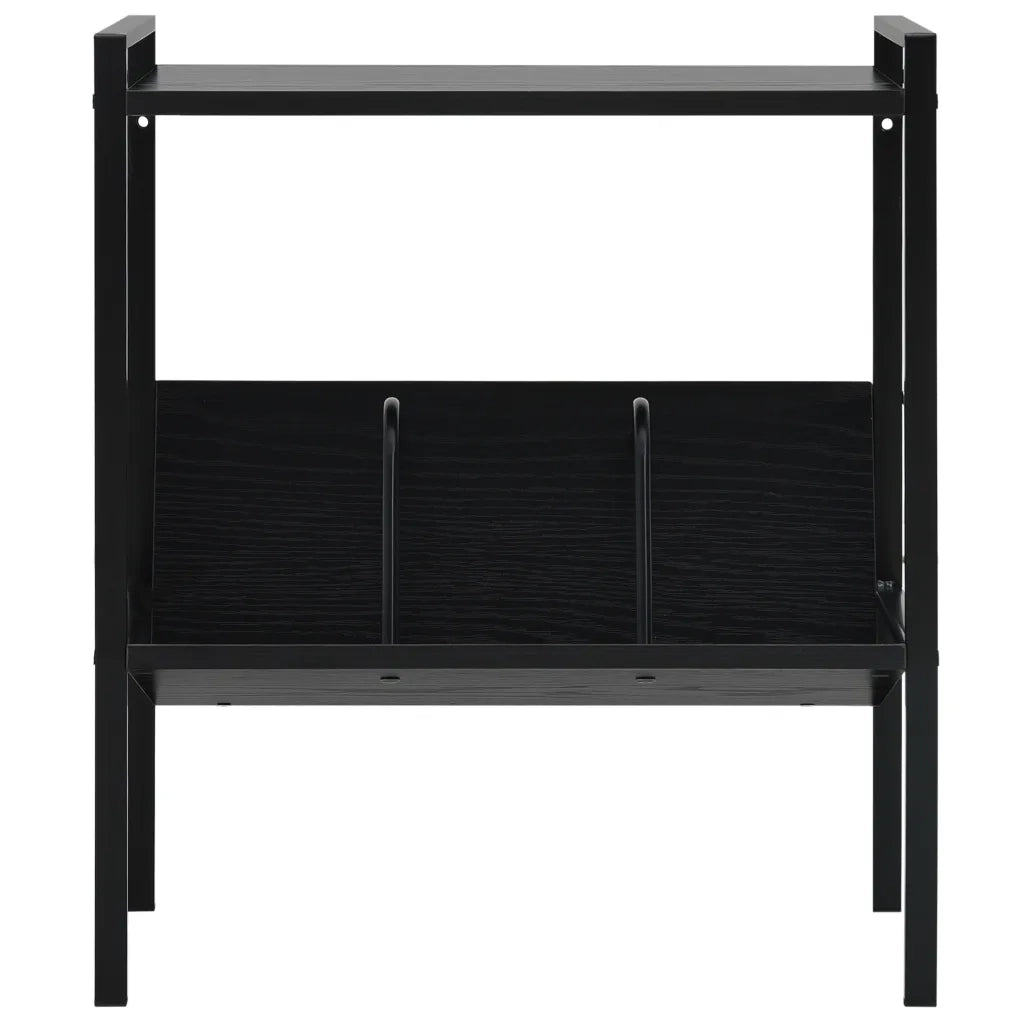 Scaffale Libri 2 Ripiani Nero 52x28x59 cm Legno Multistrato 288230