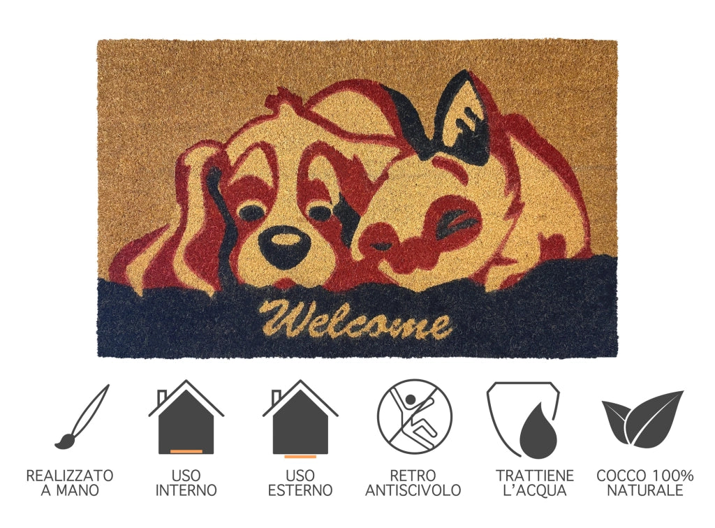 Zerbino Ingresso Casa In Fibra Di Cocco Con Base In Pvc  DoggKitty