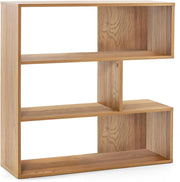 Libreria a 3 livelli concavo, libreria geometrica con 3 scomparti aperti e kit antiribaltamento, 84 x 29,5 x 83,5 cm, mobile per soggiorno, camera da letto