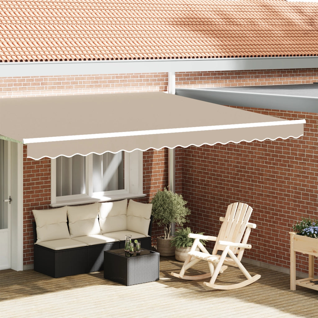 Tenda Valance per Struttura da 4,5 m Beige 4,3x0,2 m