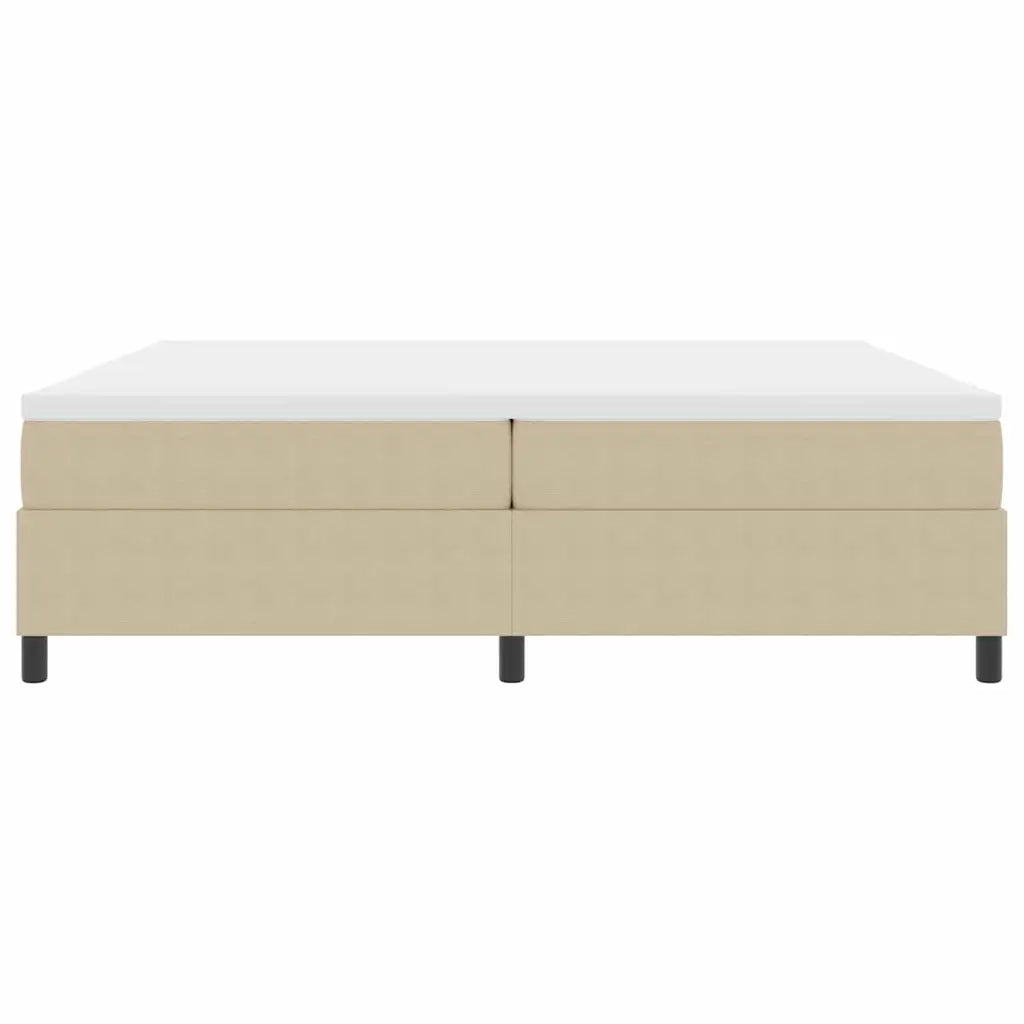 Letto a molle Grigio chiaro e bianco 200 x 200 cm 3337486