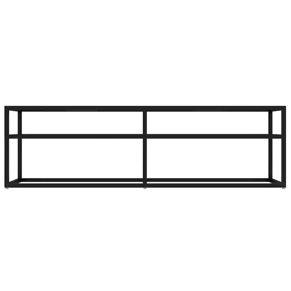 Mobile Porta TV Nero 140x40x40,5 cm in Vetro Temperato 331715
