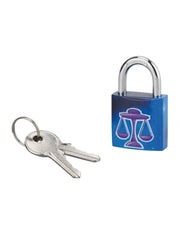 Lucchetto segno zodiacale Bilancia, acciaio, interno, arco in acciaio, 30 mm, 3 chiavi – THIRARD