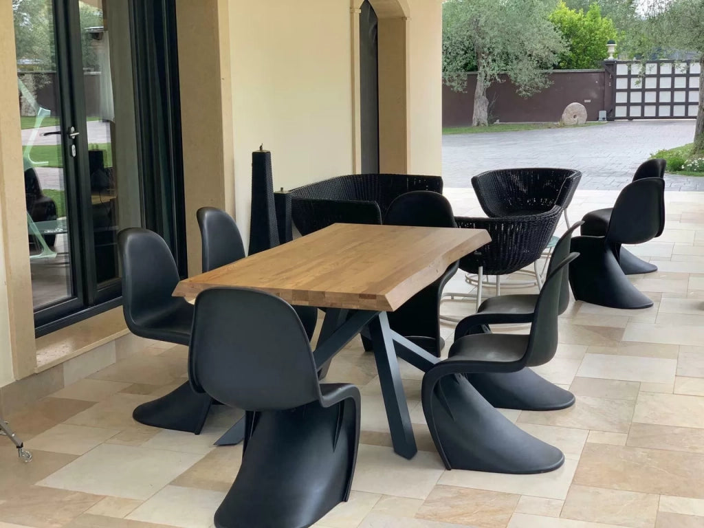 Tavolo big table fisso in rovere massello nodato spessore 6 cm. misura l.180 p.90 h.76 (1647) - Mobili 2G