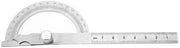 Misuratore angolare 180 Gradi - Righello - Acciaio Inossidabile - Regolabile - Viti di Blocco - Scala chiara - Protractor