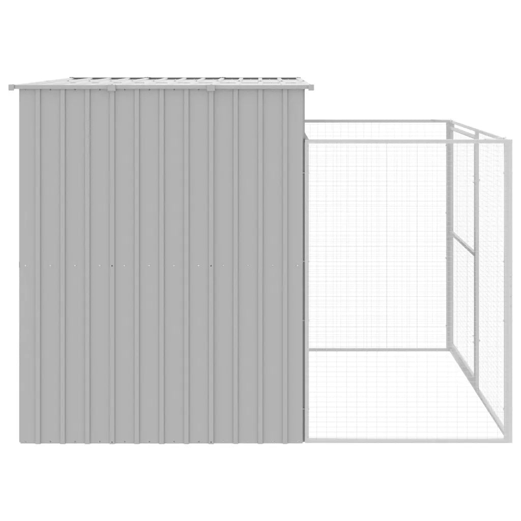 Casetta Cani Corsa Grigio Chiaro 214x253x181 cm Acciaio Zincato 3189125