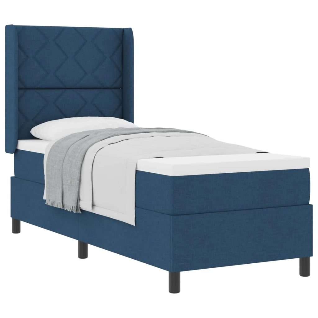 Letto a molle con materasso Blu 200 x 80 cm Tessuto 3341678