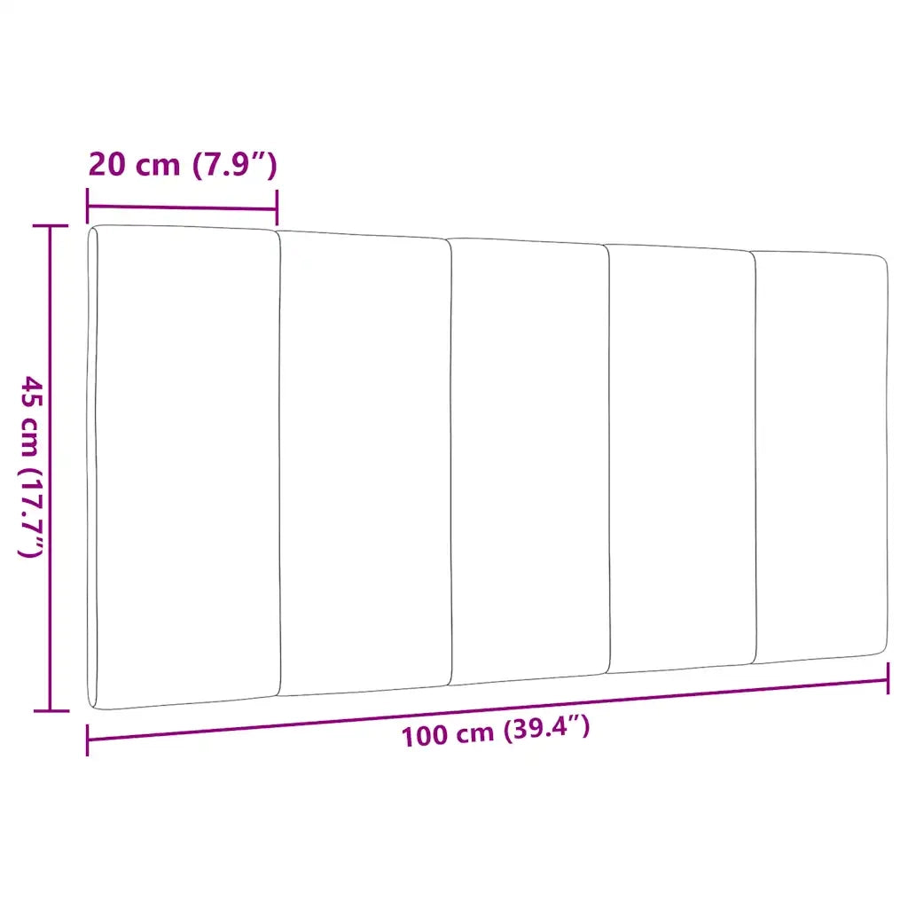 Cuscino Testiera-Cuscino per Testiera Hanko Marrone Scuro 100 cm in Tessuto