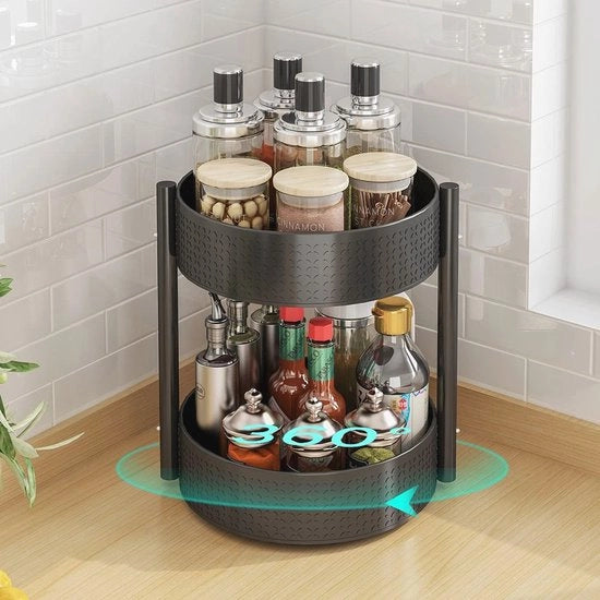 Contenitore a erba, organizzatore, girevole, per spezie, cucina, frigorifero, bagno, snack, profumi, medicinali