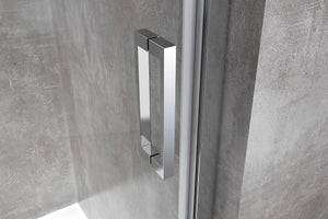 Porta Parete Doccia 100 cm 1 Anta Scorrevole in Cristallo Trasparente 6mm H190 Sailor