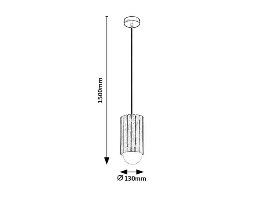 Lampada sospesa Noxelle 1xG9 sfera nera legno Rabalux