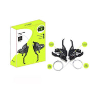 Trade Shop - Coppia Comandi Cambio Bici + Leve Freno Velocita 3x7 Bicicletta Manopole Xc-1637 -