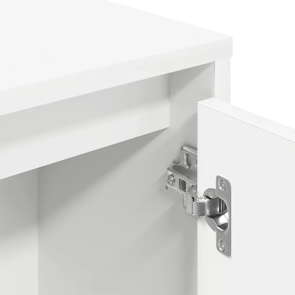 Libreria Bianca 89x24x101,5 cm in Legno Multistrato 860400
