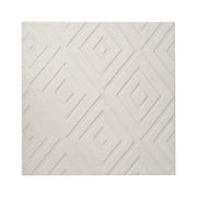 Tappeto in tessuto bianco sporco 160 x 160 cm jacquard forma rettangolare tappeto decorativo