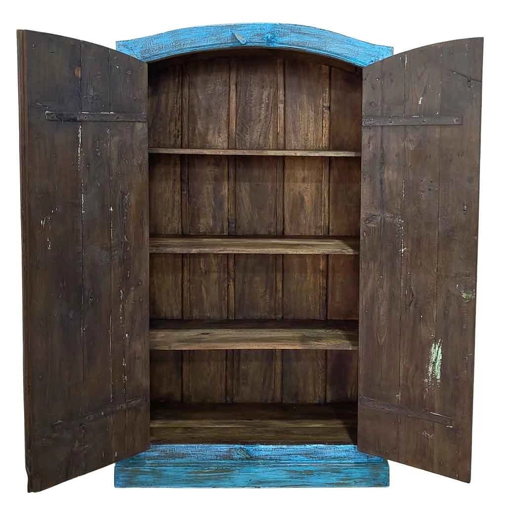 Armadio in legno fatto a mano 90-100x37x170-195h cm
