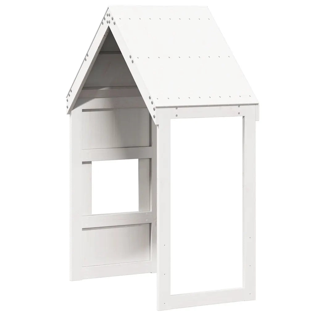 Tetto per Letto Bambini Bianco 55x99x139,5 Legno Massello Pino