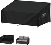 Banchina da Giardino Copertura 420D Tela Oxford 2-3 Posti Divano Lounge Impermeabile - 147x85x80/60cm