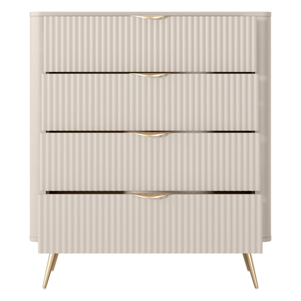 Madia Haliso, Credenza 4 Cassetti, 88x38x101h cm Beige