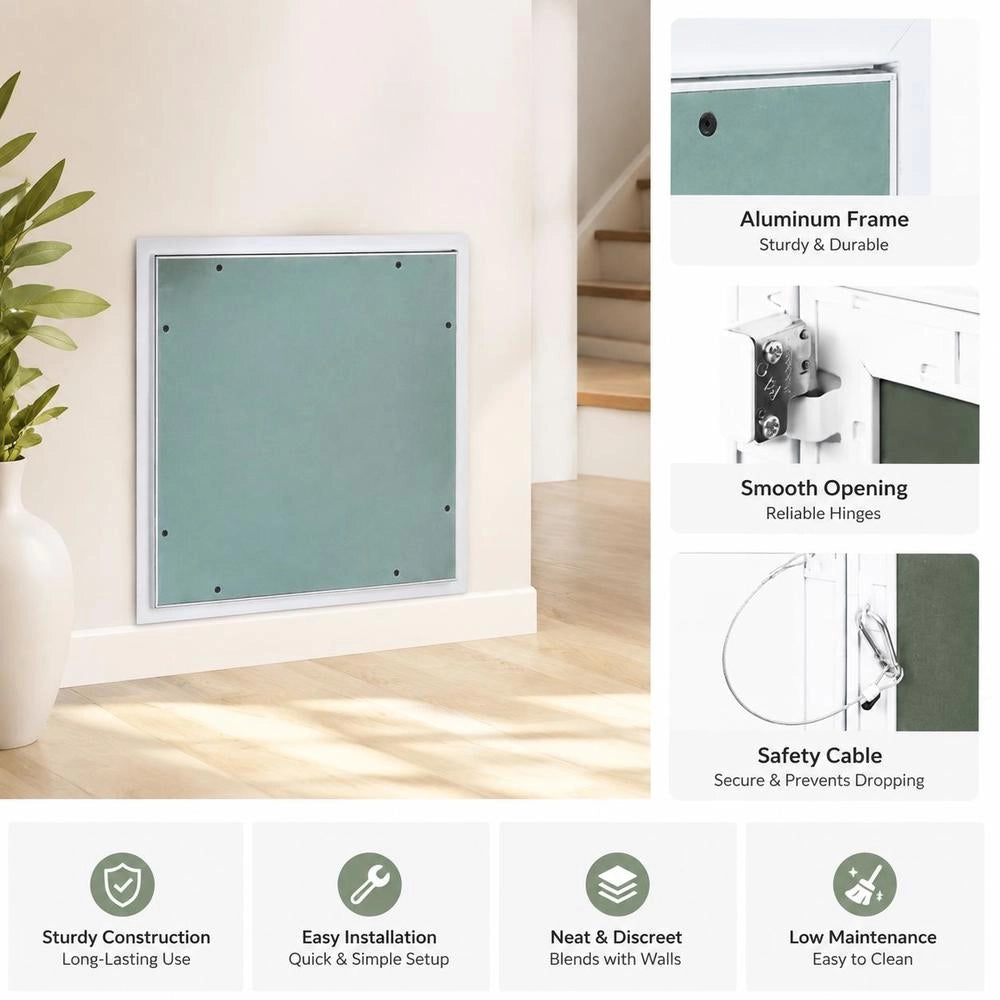 Inspection Hatch With Aluminium Frame And Plasterboard Insert 400x400 Mm