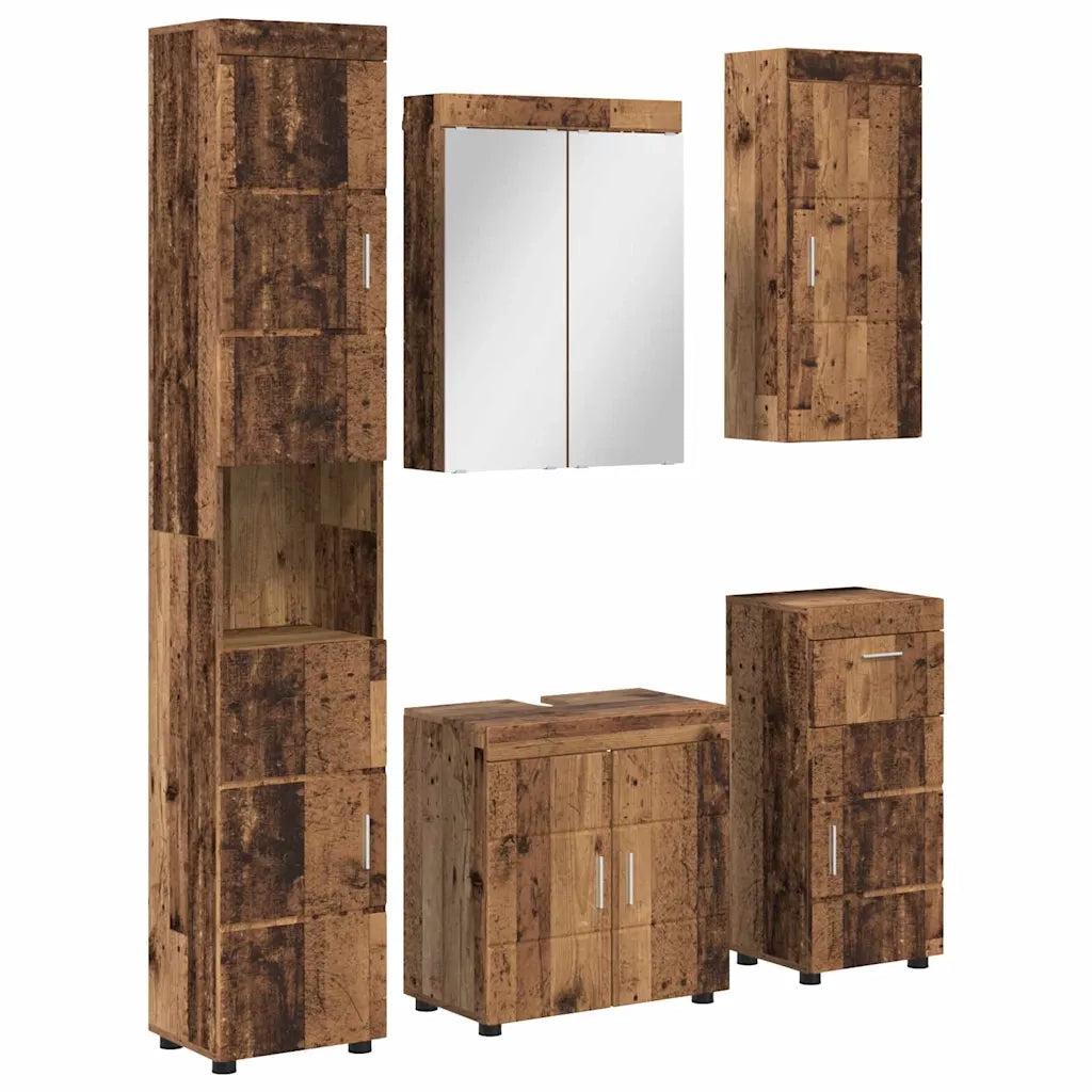 Set di mobili per il bagno TULUM 5 pcs Legno vecchio 3398062