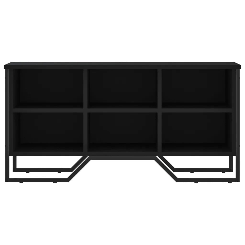 Scarpiera Nera 90x38x45,5 cm in Truciolato 848639