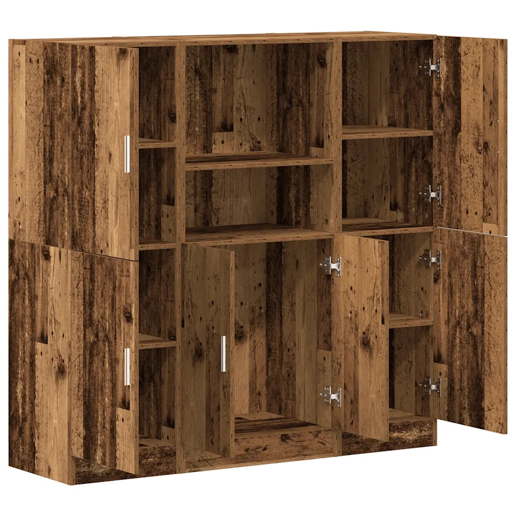 Set di Mobili da Cucina 3 pz Legno Antico in Truciolato 3324158
