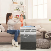 Trade Shop - Cesto Portabiancheria Lavanderia Pieghevole Con Manici Autoportante Per Vestiti Bagno -
