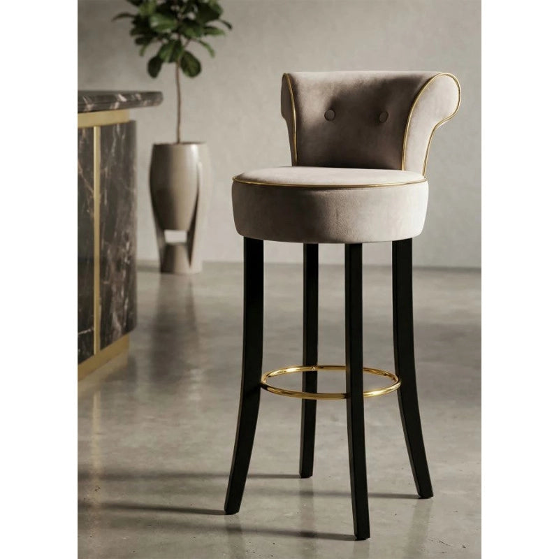 Sgabello Bar Luxy Grigio cm 46x48x96