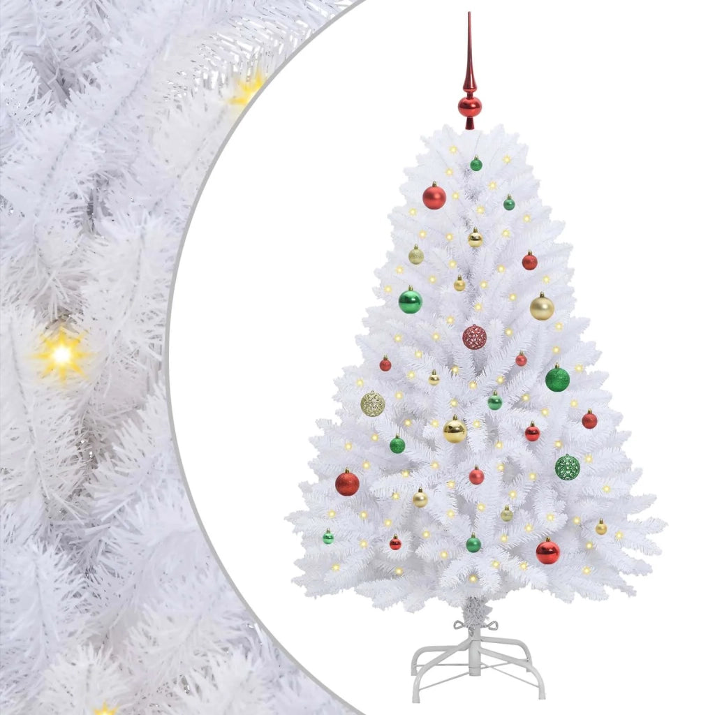 Albero di Natale Artificiale con Rami Pieghevoli Bianco 150 cm 3426593