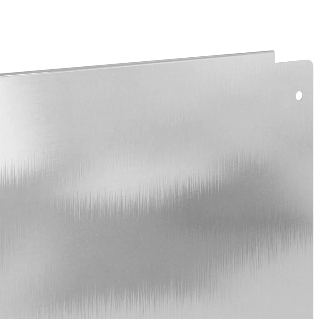 Bordura per Prato 20 pz 100 x 22 cm Acciaio Argento 8008863
