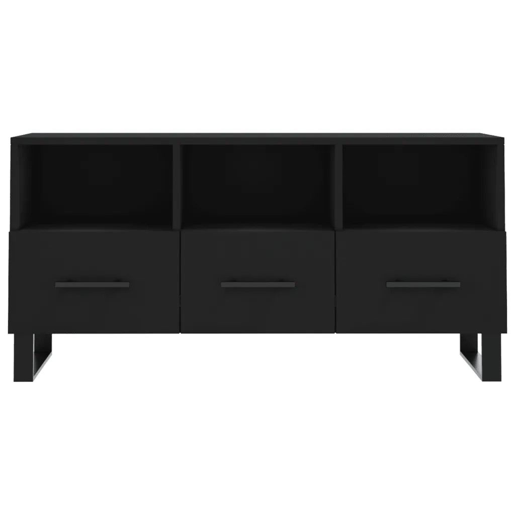 Mobile Porta TV Nero 102x36x50 cm in Legno Multistrato 829061