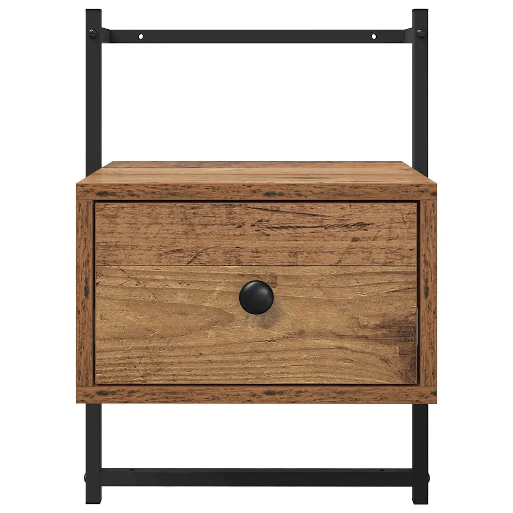 Comodino | Armadio da Notte | Mobiletto da notte con cassetto Legno vecchio 35 x 30 x 51 cm