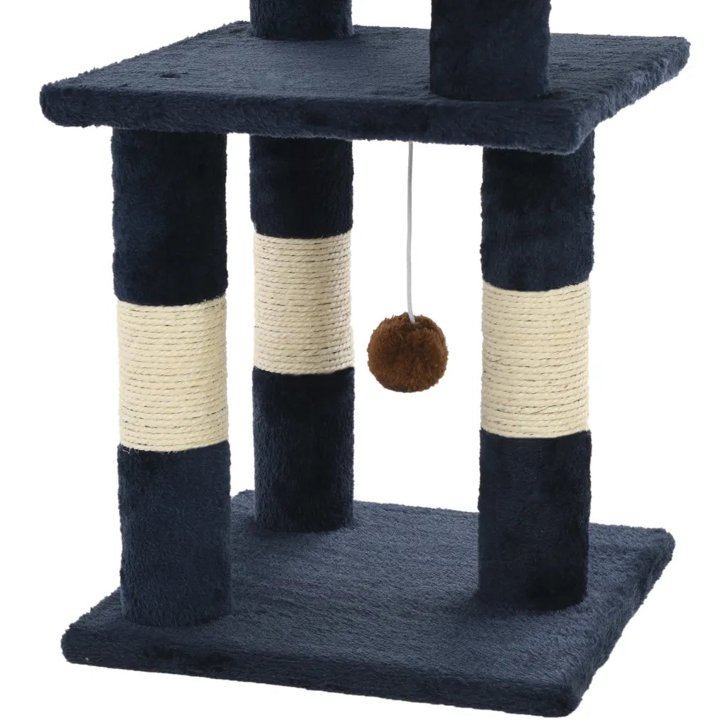 Albero per Gatti con Tiragraffi in Sisal 65 cm Blu CFW6023393