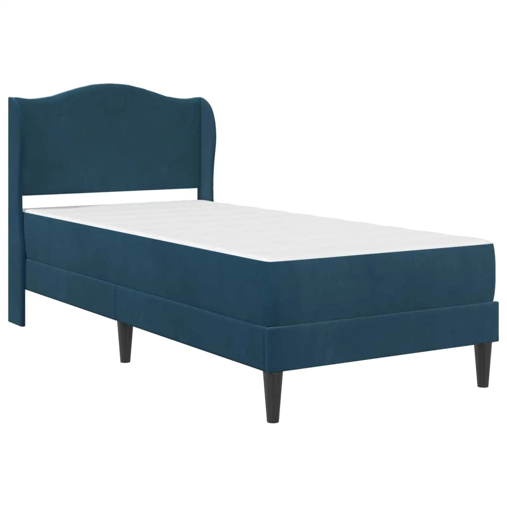 Struttura del letto con testiera-Giroletto Blu 100 x 200 cm Velluto 724252