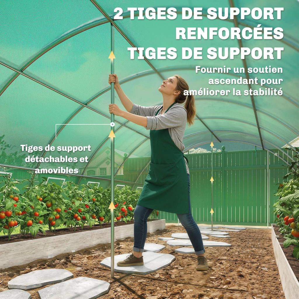 Serra Tunnel da Giardino ¨C Xylo ¨C Struttura Acciaio Galvanizzato 395x595x199cm Verde