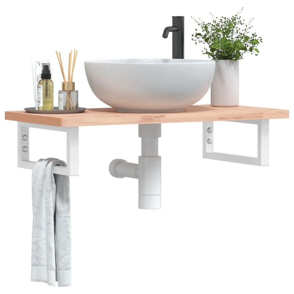 Reggimensole per Lavabo 2 pz Bianche Rettangolari in Acciaio CFW4858090