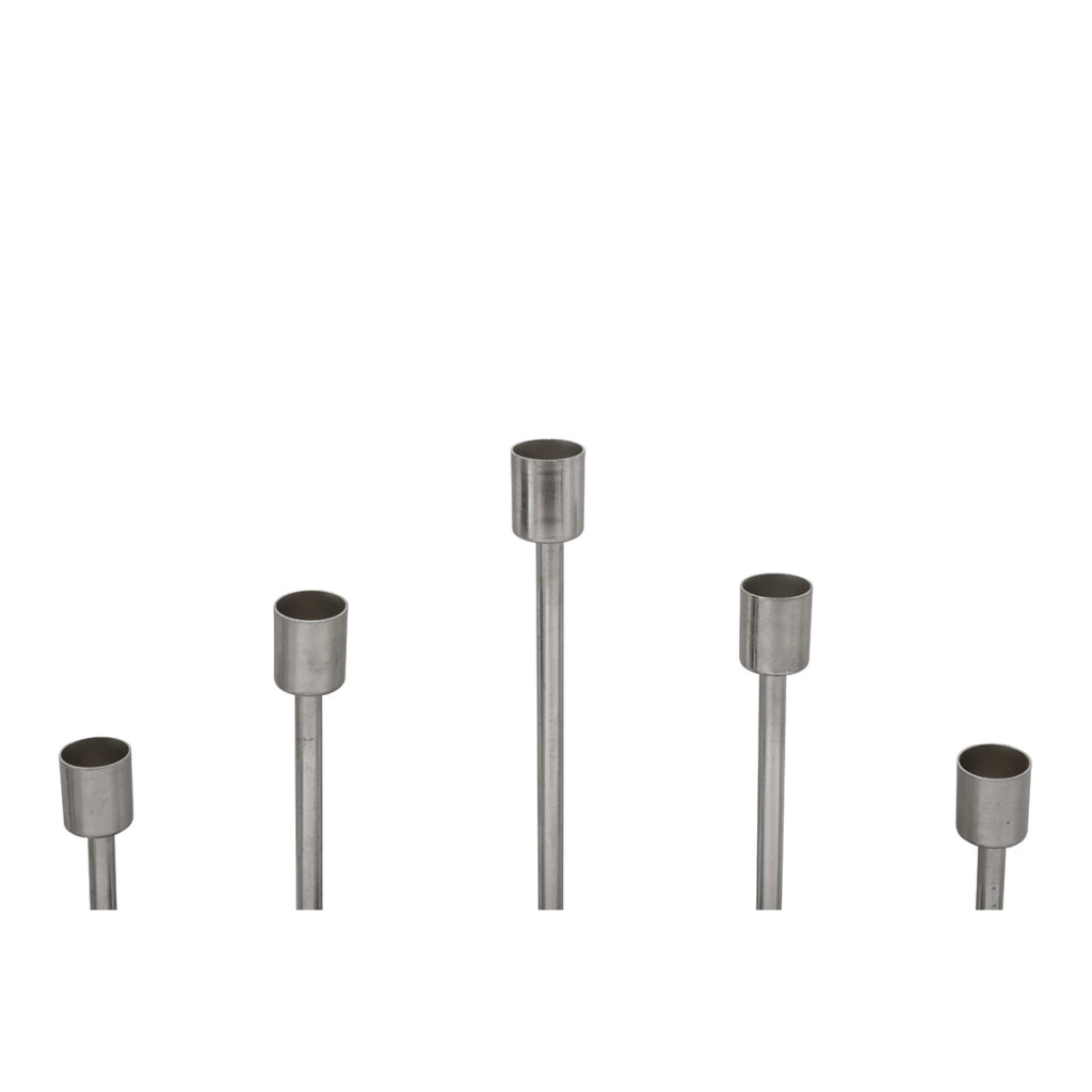 Candelabro Art Deco 500 in metallo Grigio e Argento