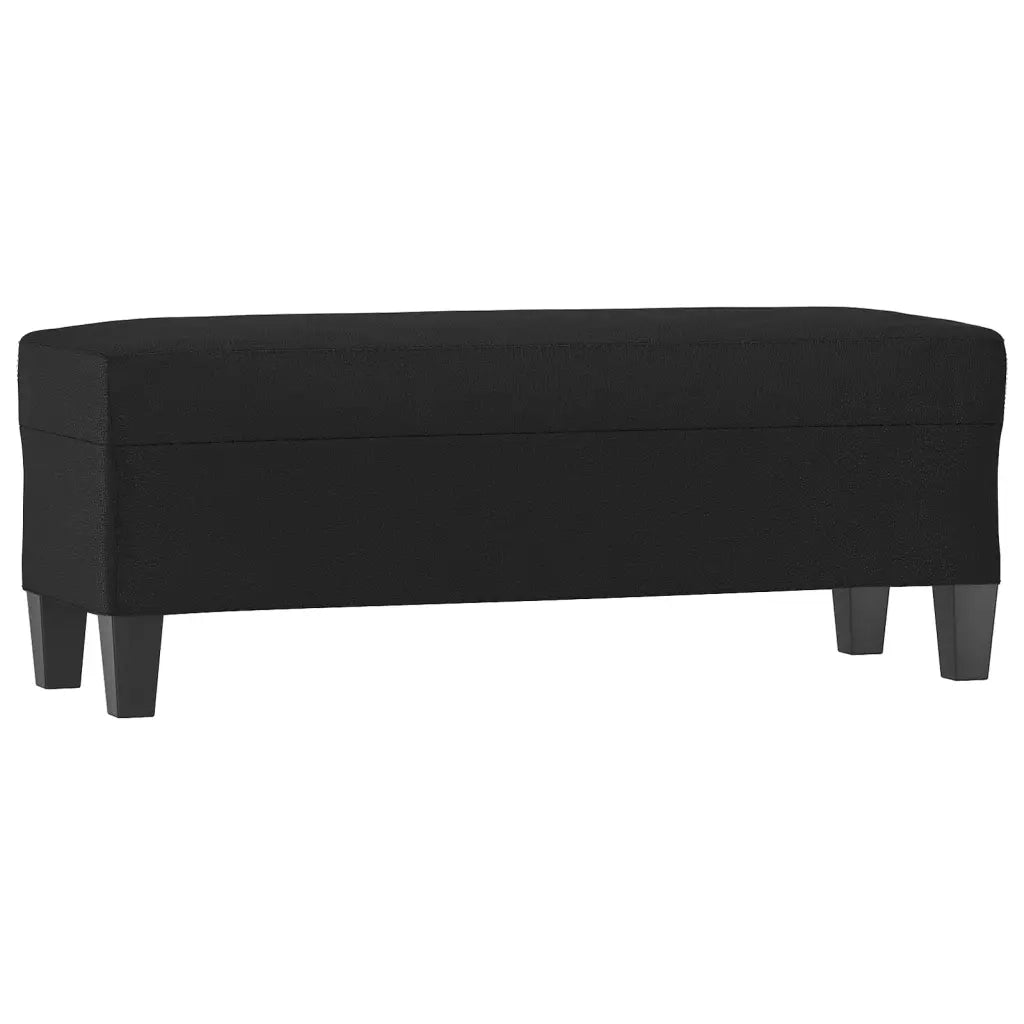 Panca Nera 100x35x41 cm in Similpelle 349459