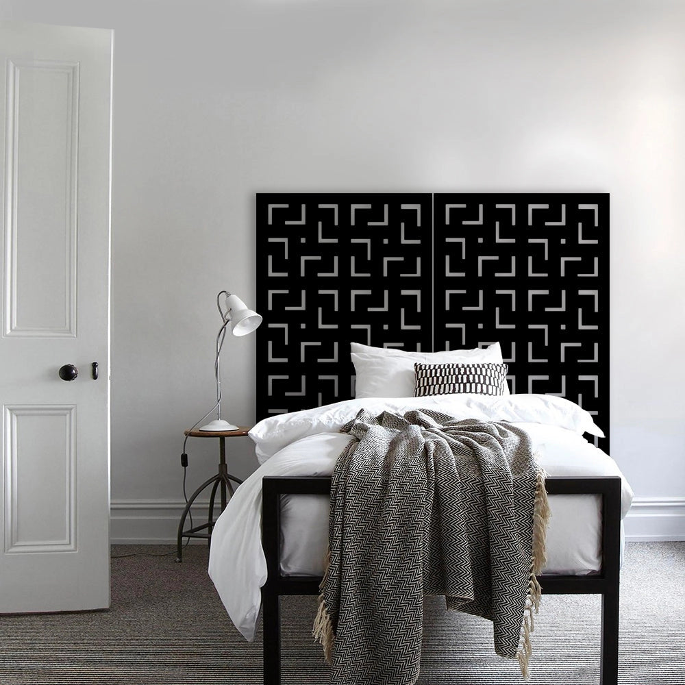 LABYRINTH -M- - Pannello in PVC traforato - Parasole Colore: nero, Misura: 73x73 cm