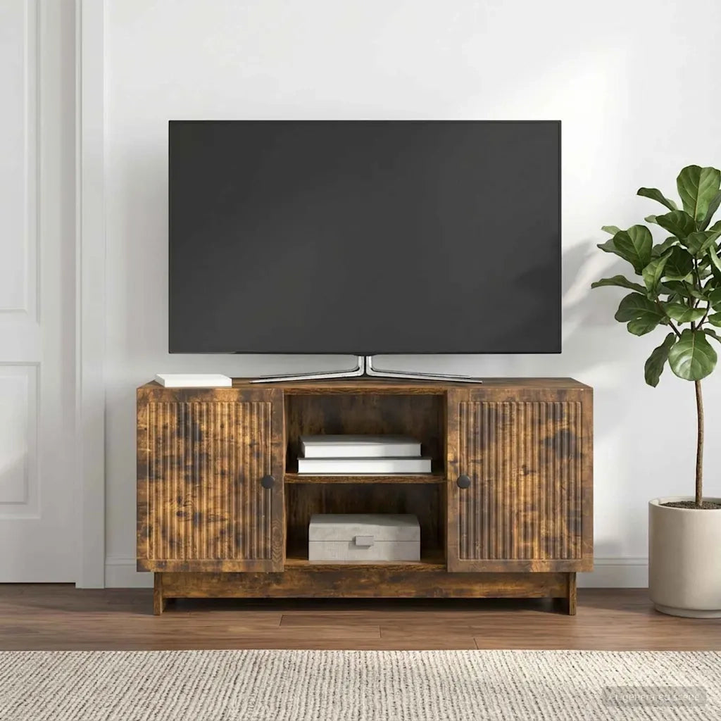 Mobile TV 102 x 34,5 x 50 cm Rovere Fumo Legno ingegnerizzato 894010